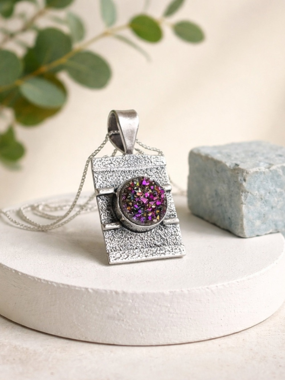 Titanium Druzy Necklace